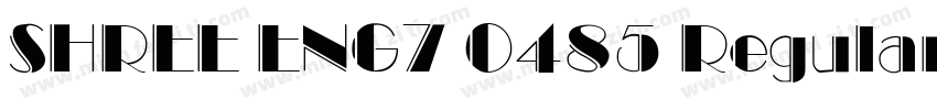 SHREE ENG7 0485 Regular字体转换